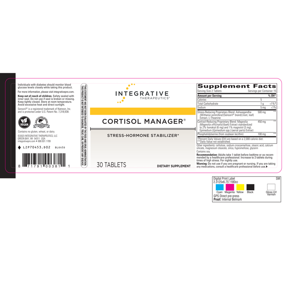 Cortisol Manager Integrative Therapeutics