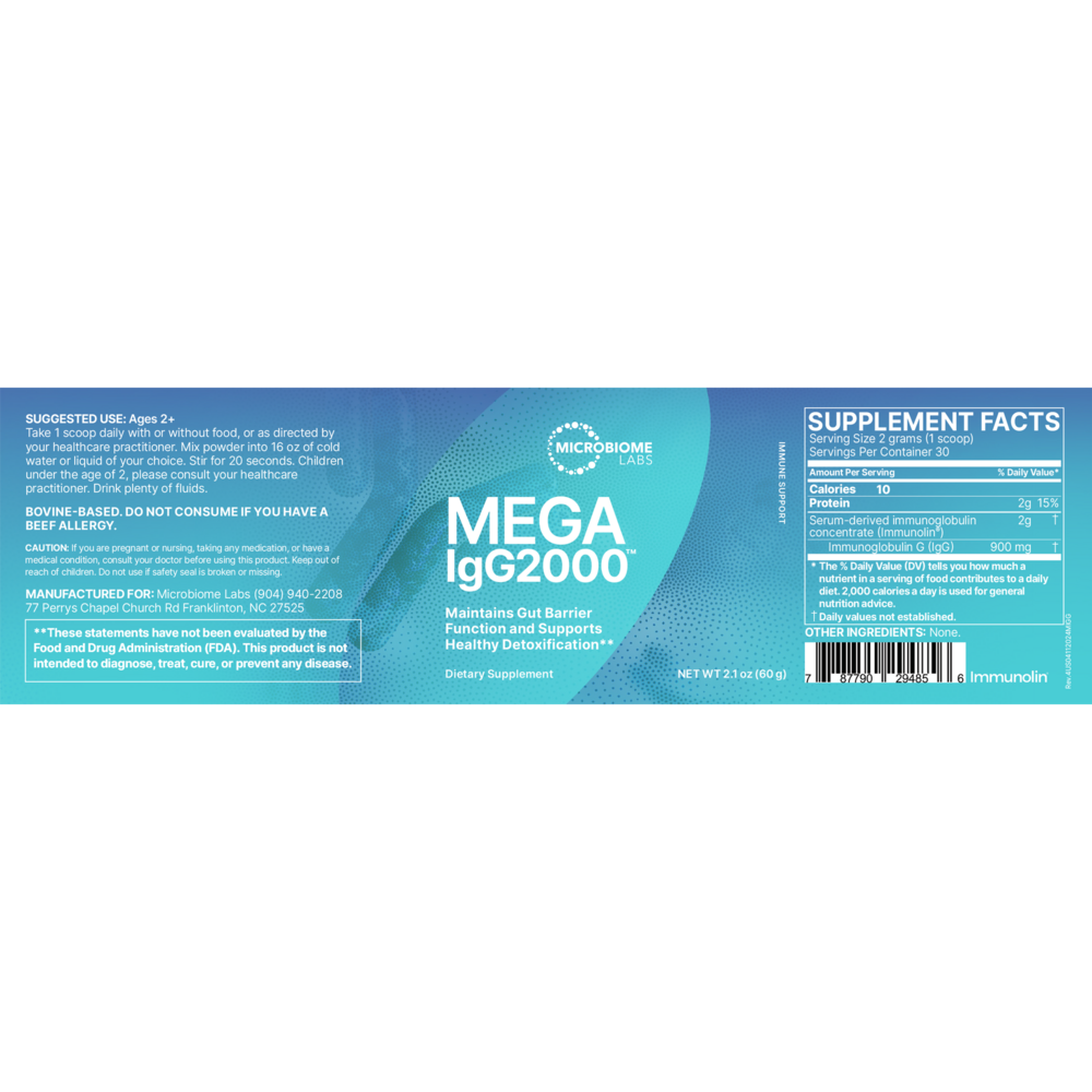 MegaIgG2000 Powder Microbiome Labs