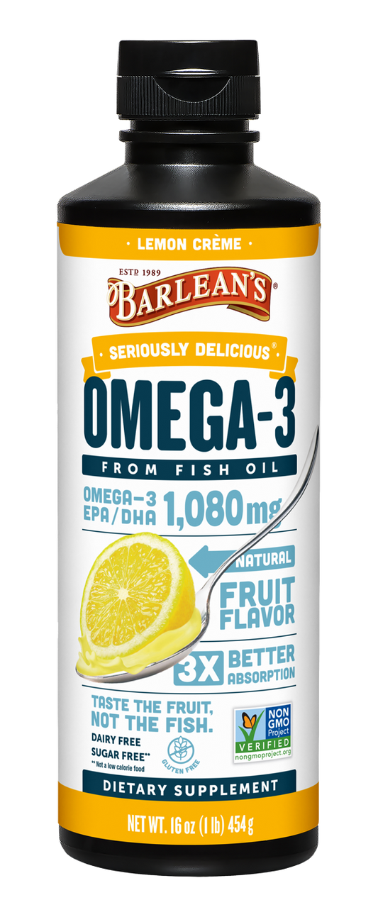 Seriously Delicious Omega-3 Fish Oil Lemon Creme 16 oz